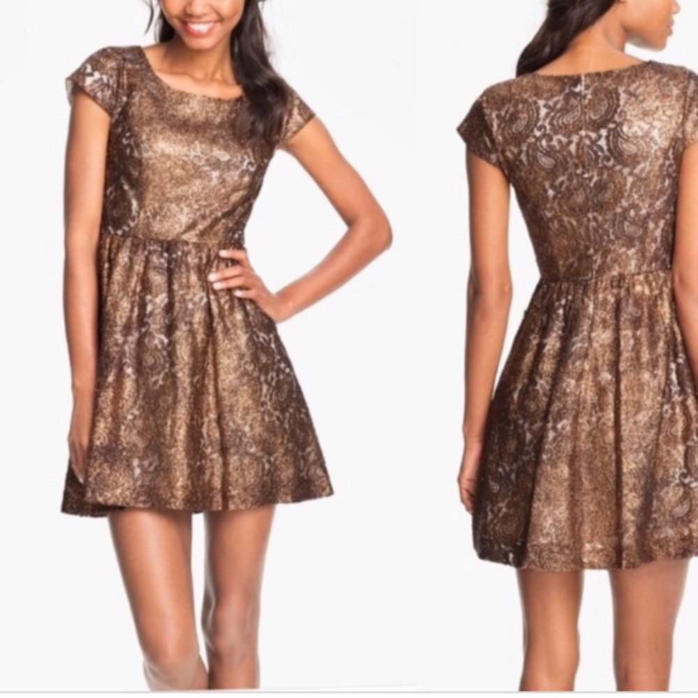 Bronze sparkly dress
